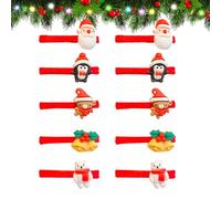 Paquete de 10 gomas navideñas para el cabello, suministros de belleza y elásticos, perfectos para voleibol, animación, gimnasia, escuela, boda y actividades de playa