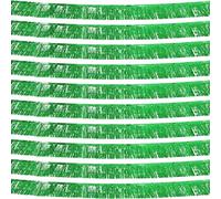 Paquete de 10 guirnaldas de flecos de papel de aluminio verde, 100 pies para colgar en la pared, serpentinas de oropel metálicas para desfiles, flotadores de desfile, fiesta de cumpleaños, Halloween,