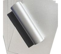 Paquete de 10 hojas A4 nacaradas brillantes de color plateado, doble cara, 120 g/m², para impresoras de inyección de tinta y láser