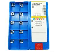 Paquete de 10 insertos de carburo CCGT060202AK H01 para un mecanizado de aluminio eficiente, rendimiento fiable y durabilidad