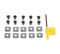 Paquete de 10 insertos de carburo para superficies y cabezales de cepillado con 6 radios y acabado pulido