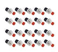 Paquete de 10 interruptores momentáneos rojo negro 6 x 6 x 5 mm, tamaño 10 | Normalmente cerrado para contacto, reinicio automático en la liberación, tamaño compacto de 6x6x5mm, opciones de color rojo o