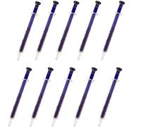 Paquete de 10 jeringas de vidrio reutilizables, jeringas de vidrio azul de 1 ml, diámetro estándar, inyector de laboratorio