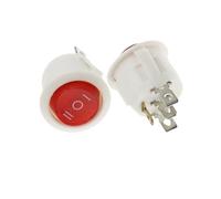 Paquete de 10 luces LED redondas de encendido y apagado for salpicadero de coche, barco, camión, 12 V, 24 V, 6 A, 250 V, 10 A, 125 V, 2, 3 y 4 pines, 20 mm(SKY BLUE)