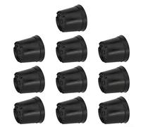 Paquete de 10 macetas de plástico negro con 8 variaciones de tamaño, diseño moldeado por inyección con niveles de drenaje dobles para mantener el flujo de aire y el equilibrio de agua (B120-2#)