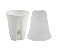 Paquete de 10 macetas de riego automático en plástico con múltiples puntos de drenaje para mejorar la circulación de oxígeno y promover el desarrollo saludable de las plantas (120 A)