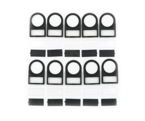 Paquete de 10 marcos de etiquetas para panel de interruptor de botón con instalación de clip para apertura de 22 mm que ayuda a organizar y clasificar las funciones del interruptor