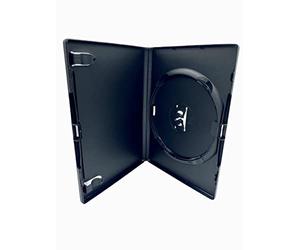 (Paquete de 10) Medios De Comunicación Comerciales - Solo Genuino Amaray DVD Casos Negros 14mm Lomo - Contiene 1 disco