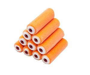 Paquete de 10 mini rodillos de pintura Flock ProDec Advance de 4 pulgadas para un acabado ultrasuave con pinturas brillantes y satinadas en rodapiés, alféizares de ventanas, puertas de paneles