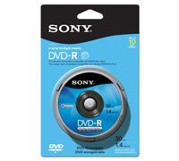 Paquete de 10 mscaras DVD-R de escritura nica de 8 cm Sony