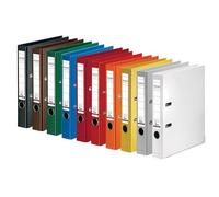 Paquete de 10 Original Falken Chromocolor Premium-Archivador. Fabricado en Alemania. Funda de plástico exterior e interior de 5 cm de ancho, DIN A4, de colores variados, archivador con anillas