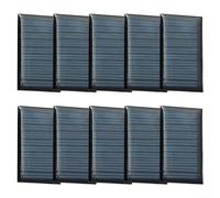 Paquete de 10 paneles solares de 5 V, 30 mA, 53 x 30 mm, celdas de resina epoxi para proyectos de ciencia electrónica, pequeños juguetes y modelos de carga de baterías de CC para el hogar y el jardín