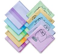 Paquete de 10 paños de Limpieza de Microfibra de diseño Lindo Multicolor con Dibujo de Gatito para Limpiar Lentes, Gafas, Gafas de Sol, Lentes y teléfono Celular