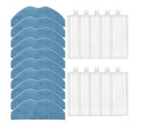 Paquete de 10 paños y filtros de repuesto para EZVIZ RE4/RE4 Plus/RE4C Plus/RE5/RE5 Plus, almohadillas de limpieza de microfibra para aspiradora robot, compatibles con ICLEBO para G5 MAX y MIWHOLE M8