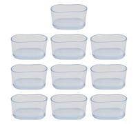 Paquete de 10 patas ovaladas de goma para sillas, protectores de patas de PVC para muebles, protectores de suelos de madera dura, puntas de patas de mesa antiarañazos para escritorio de oficina