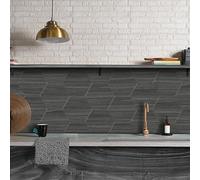 Paquete de 10 pegatinas hexagonales de espuma con diseño realista de grano de madera para decoración del hogar (A)