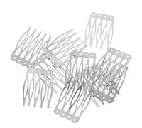 Paquete de 10 peines de metal vintage para el cabello, 5/10 dientes, accesorios para el cabello de novia, plata china, bronce dorado, clip multiusos para cabello grueso y fino, 2,7 cm, 5 dientes,