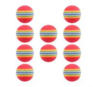 Paquete de 10 pelotas de golf de esponja EVA para práctica en interiores, suaves, flexibles, ligeras, no peligrosas para muebles de mascotas y superficies de vidrio (rojo)