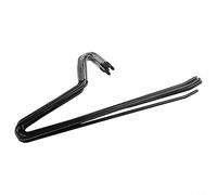 Paquete de 10 perchas antideslizantes de metal recubierto de PVC para una organización eficiente de toallas y solución de ahorro de espacio (35 cm, negro)