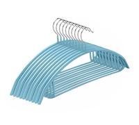 Paquete de 10 perchas antideslizantes para abrigos, chaquetas, suéteres, perchas para camisetas sin hoyuelos ni arrugas, perchas de punto antideslizantes ligeras (verde)