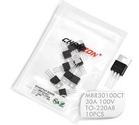(Paquete de 10 piezas) Chanzon MBR30100CT Diodos rectificadores de barrera Schottky 30A 100V TO-220AB (TO-220) 30 Amp 100 Volt