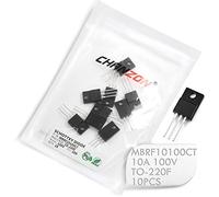 (Paquete de 10 piezas) Chanzon MBRF10100CT Diodos rectificadores de barrera Schottky 10A 100V TO-220F (ITO-220AB) 10 Amp 100 Volt