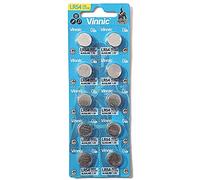 Paquete de 10 pilas alcalinas Vinnic AG10 L1131 189 V10GA RW89 D189, para relojes, calculadoras, juguetes, termómetros, etc