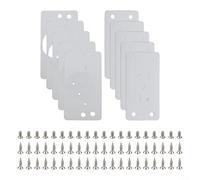 Paquete de 10 placas de reparación de bisagras de gabinete de alto rendimiento para un uso duradero (negro)