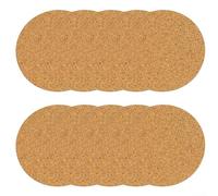 Paquete de 10 platillos de corcho absorbentes con respaldo de goma para una captura fiable de la humedad debajo de plantas de interior en maceta (150 x 4,3 mm)