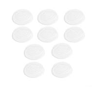 Paquete de 10 platillos transparentes para plantas, bandejas redondas de goteo para platos de flores de interior, atrapadores de agua transparentes, bases de macetas de PET, organizador de cuencos de