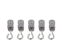 Paquete de 10 poleas de acero inoxidable de 11 mm, rueda giratoria de 30 kg de carga resistente para cuerda de gimnasio