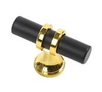 Paquete de 10 pomos de gabinete, pomos de cocina, accesorios de cocina, perilla en T para baño, cómoda, cajón Hnw785 (negro, 5 x 3,4 cm)