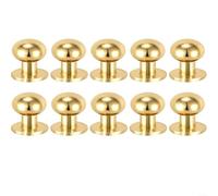 Paquete de 10 pomos decorativos dorados para cajones, tiradores de gabinete pequeños, aleación de zinc con tornillos para un fácil montaje