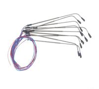 Paquete de 10 postes de lámpara LED de calibre OO, 8 cm, accesorios de diseño de tren de luz blanca para dioramas de escala HO y construcciones de ciudad