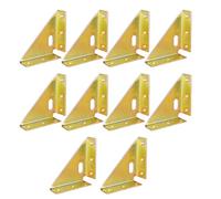 Paquete de 10 prácticos soportes de esquina de acero inoxidable para mejorar la integridad estructural de sillas y estantes, soportes de esquina de armario y cama
