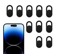 Paquete de 10 protectores de privacidad deslizantes para cámara, ABS Zwart of Wit de 1,85 x 0,9 cm, 200 g, cubierta de lente de cámara web para teléfono, tablet, portátil, protector de privacidad para