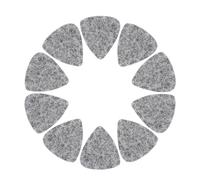 Paquete de 10 púas de guitarra de fieltro de lana de 3 mm que producen un tono más suave que las púas de plástico o metal para guitarra acústica, guitarra eléctrica y ukelele, (Gris)