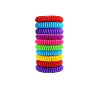 Paquete de 10 pulseras repelentes de mosquitos, bandas repelentes de insectos naturales puras para adultos y niños, pulseras impermeables antiinsectos para protección de viajes al aire libre