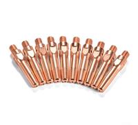 Paquete de 10 puntas conductoras para máquina de soldar, 45 x 8 mm, estabilidad mejorada con conexión roscada (1,4 mm)