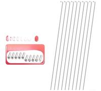 Paquete de 10 radios de bicicleta de acero inoxidable con pezones de varias longitudes de 254 mm a 275 mm, diseñados para estabilidad y resistencia para ruedas de 26, 27.5 y 29 pulgadas (268 mm)