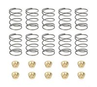 Paquete de 10 resortes de metal con tuercas para recortadoras EGO ST1510T ST1500SF de 15 pulgadas, reemplazo directo, instalación sin herramientas, línea consistente de hardware plateado