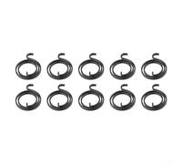 Paquete de 10 resortes de repuesto para manija de puerta de 2.5 vueltas para resorte de torsión para pomos de puerta interior, mano izquierda y derecha, acero inoxidable, color negro