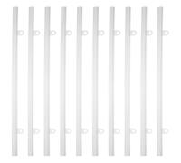 Paquete de 10 rieles para carteles, colgador de pancartas de PVC blanco de 40 cm para exhibidores de tiendas, publicidad y suspensión de señalización de eventos.