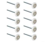 Paquete de 10 rodillos de nailon para puerta de garaje con rodamientos de bolas 6200ZZ, silenciosos para ruedas de repuesto resistentes para puertas comerciales residenciales, vástago galvanizado
