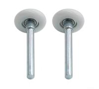 Paquete de 10 rodillos de nailon para puerta de garaje con rodamientos dobles sellados de 6200 ZZ, reducción de ruido, rendimiento para todas las estaciones, vástago de acero prelubricado, rueda de 2