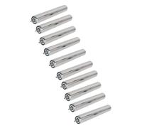 Paquete de 10 rodillos transportadores de 2 pulgadas, 400 mm, giro libre con polea de repuesto para mesas y guías de correa, manejo eficiente de materiales