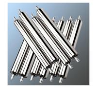 Paquete de 10 rodillos transportadores de acero inoxidable de 25-60 mm de diámetro, extremos galvanizados de 100-1000 mm de longitud, equipo de prueba resistente para un manejo suave de materiales
