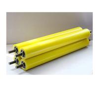 Paquete de 10 rodillos transportadores industriales de poliuretano de 35 mm de diámetro y 700 mm de longitud, resistentes para soluciones de logística y manejo de materiales