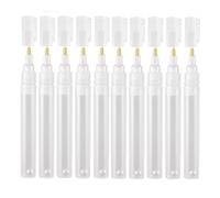 Paquete de 10 rotuladores de retoque de pintura vacíos rellenables de 3 mm, redondos e inclinados, para arte, pintura y manualidades.