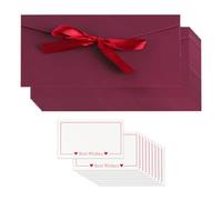 Paquete De 10 Sobres Rojos, Paquete De 10 Tarjetas Rojas, Sobres De Regalo Creativos, Sobres De Regalo En Efectivo Personalizados, Sobres De Cinta Retro